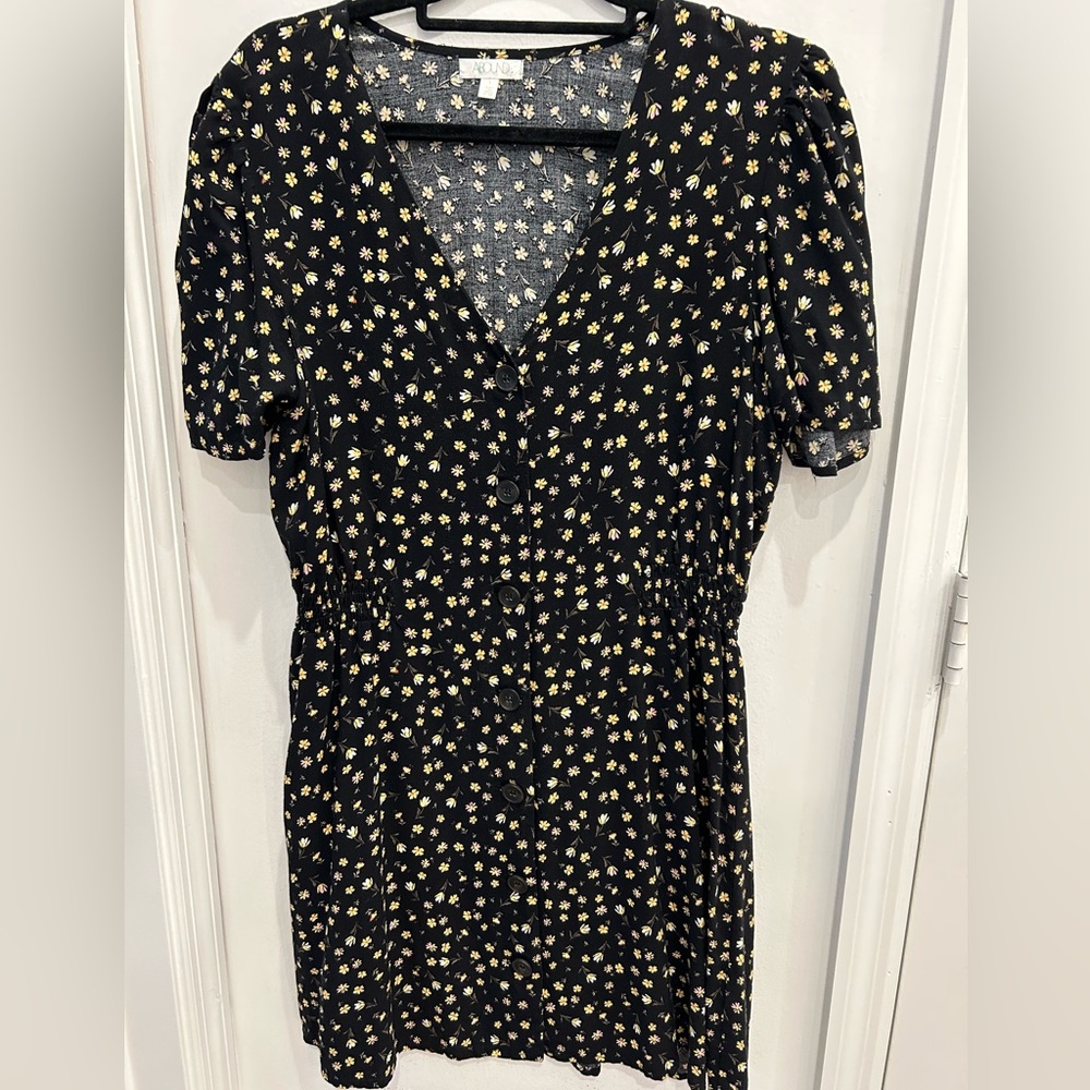 ABOUND Button Down Mini Floral Dress Size Large